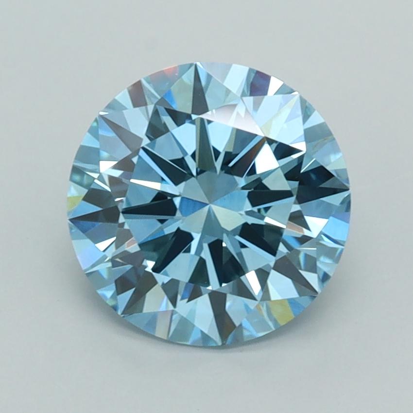 2.00 Ct. Fancy Vivid  Blue Round Lab Grown Diamond