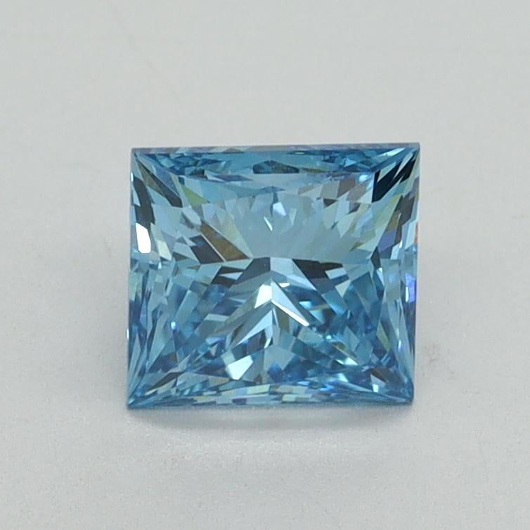 1.02 Ct. Fancy Vivid Blue Princess Lab Grown Diamond