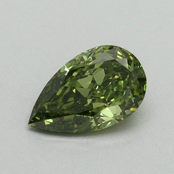 0.51 Ct. Fancy Vivid Green Pear Lab Grown Diamond