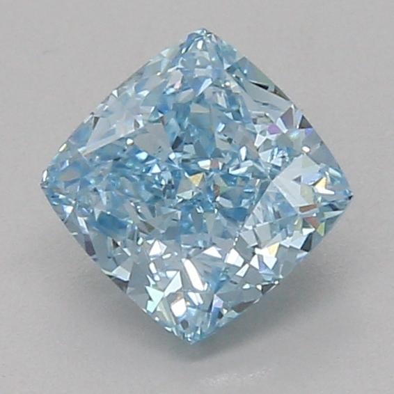 1.55 Ct. Fancy Vivid Blue Cushion Lab Grown Diamond