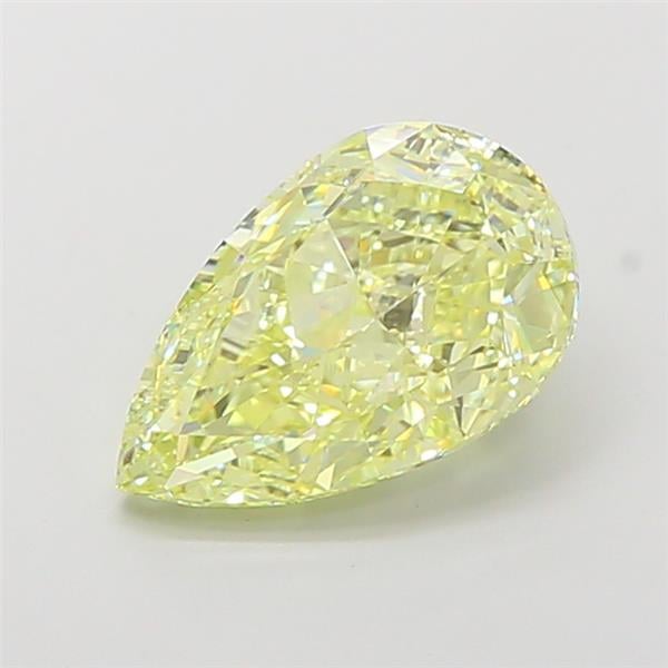 4.08 Ct. Fancy  Yellow Pear Lab Grown Diamond