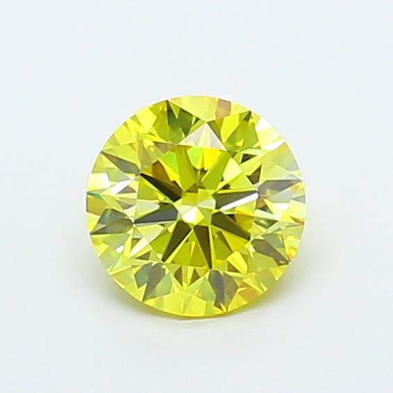 1.10 Ct. Fancy Vivid Yellow Round Lab Grown Diamond