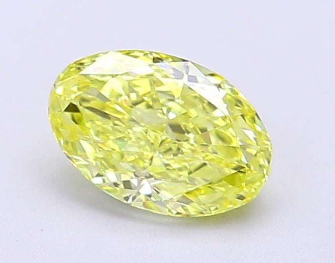 1.01 Ct. Fancy Vivid  Yellow Oval Lab Grown Diamond