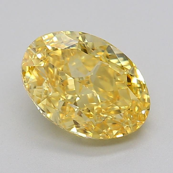 2.01 Ct. Fancy Intense  Yellow Oval Lab Grown Diamond