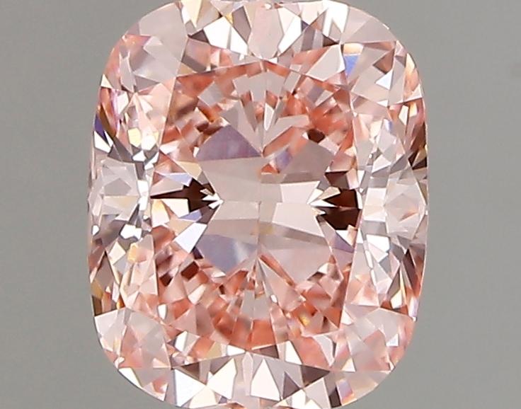 1.02 Ct. Fancy Vivid Pink Cushion Lab Grown Diamond