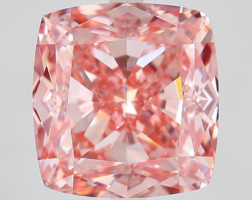 10.53 Ct. Fancy Vivid Pink Cushion Lab Grown Diamond