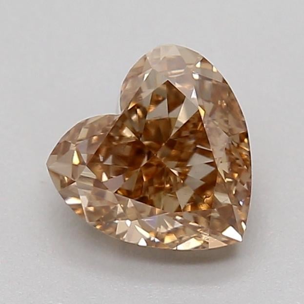 0.54 Ct. Light  Brown Heart Lab Grown Diamond