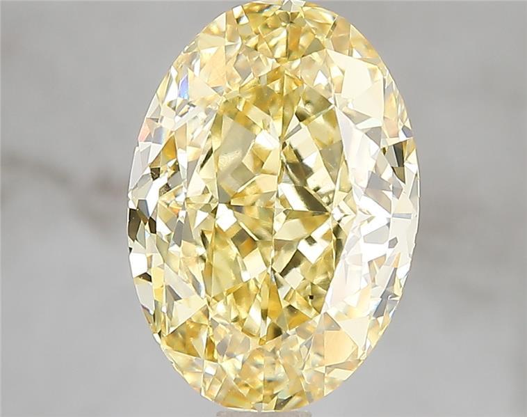 4.59 Ct. Fancy Vivid Yellow Oval Lab Grown Diamond