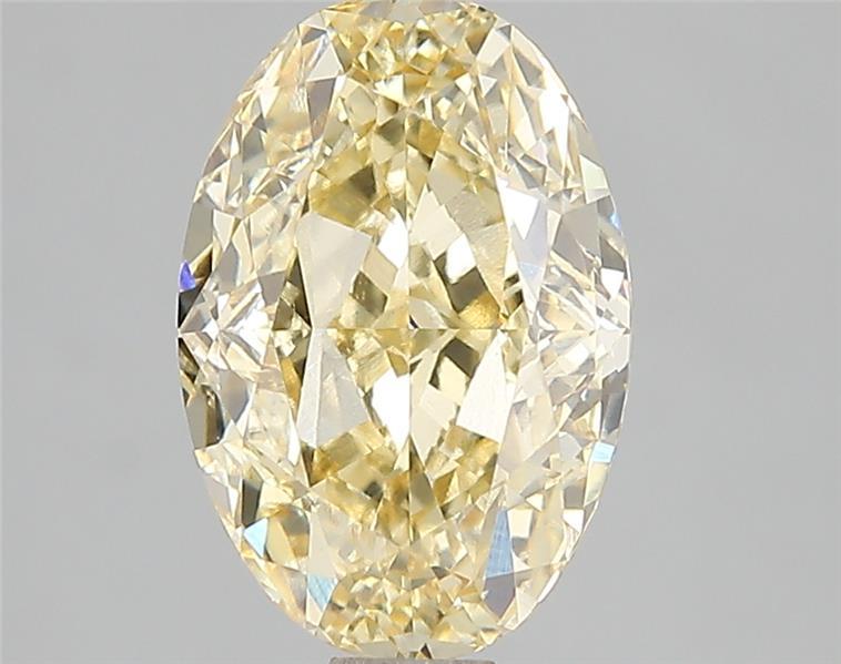 3.02 Ct. Fancy Vivid Yellow Oval Lab Grown Diamond