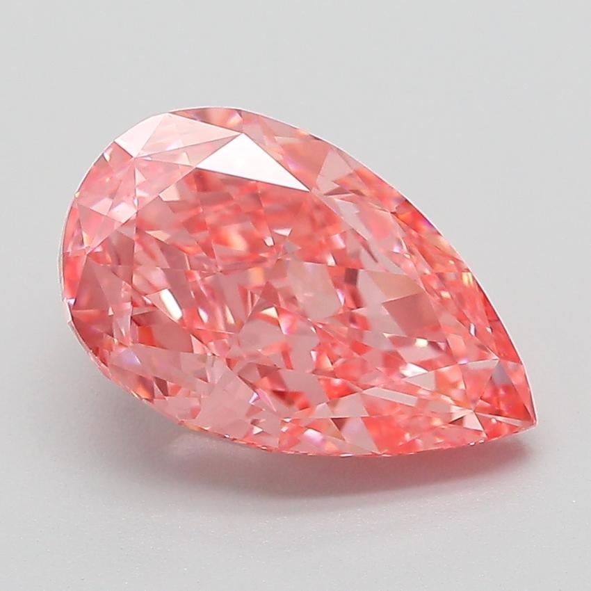 3.07 Ct. Fancy Vivid Pink Pear Lab Grown Diamond