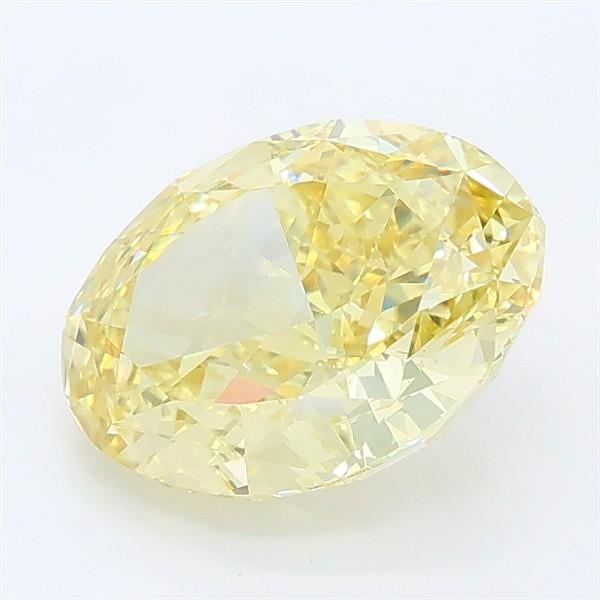 2.42 Ct. Fancy Intense Yellow Oval Lab Grown Diamond