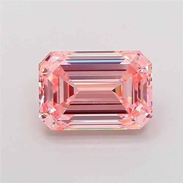 4.06 Ct. Fancy Vivid Pink Emerald Lab Grown Diamond