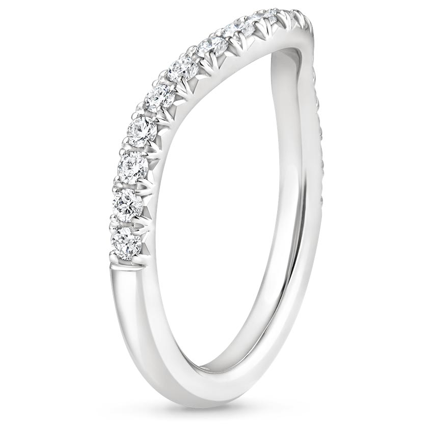 18K White Gold Curved Amelie Diamond Ring (1/3 ct. tw.), large side view