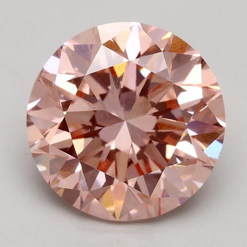 3.01 Ct. Fancy Intense Pink Round Lab Grown Diamond