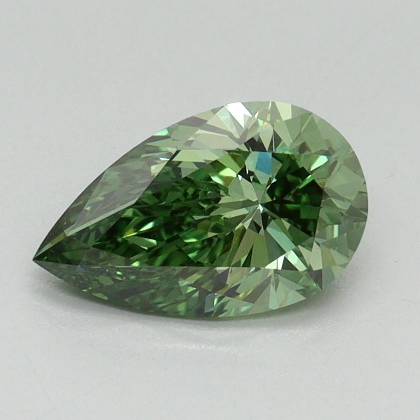 1.15 Ct. Fancy Vivid Green Pear Lab Grown Diamond