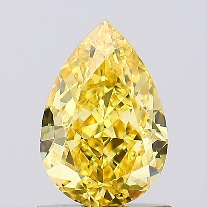 1.06 Ct. Fancy Vivid Yellow Pear Lab Grown Diamond