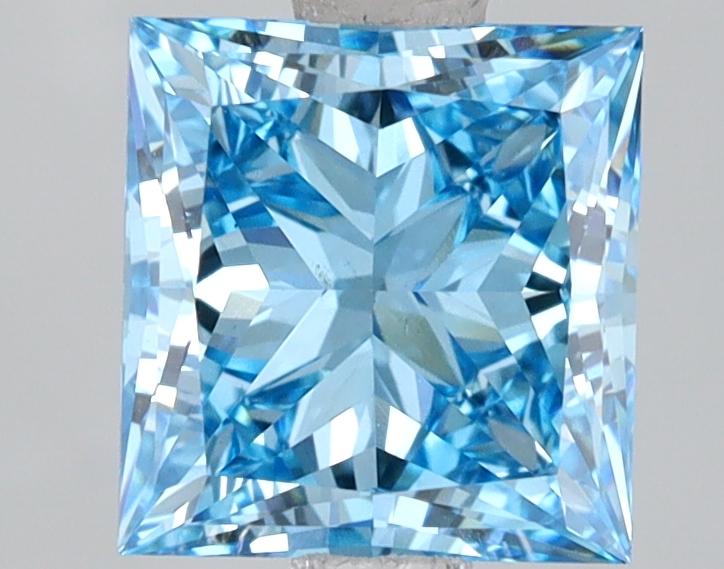 2.05 Ct. Fancy Vivid Blue Princess Lab Grown Diamond