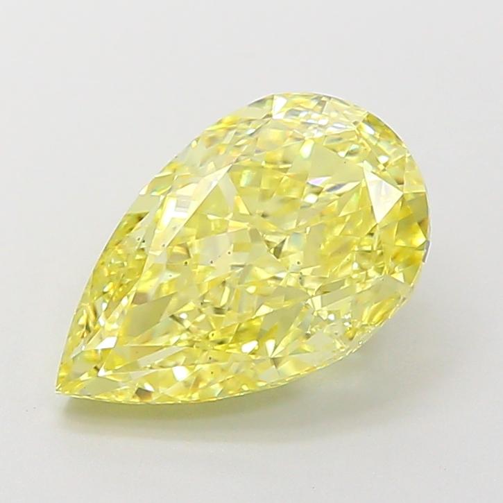 2.43 Ct. Fancy Intense Yellow Pear Lab Grown Diamond
