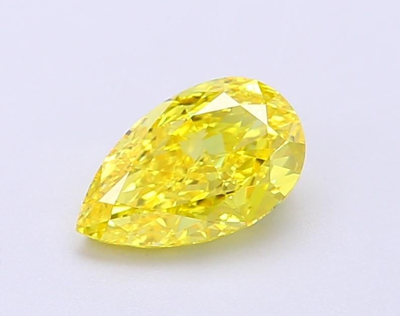 1.08 Ct. Fancy Vivid Yellow Pear Lab Grown Diamond