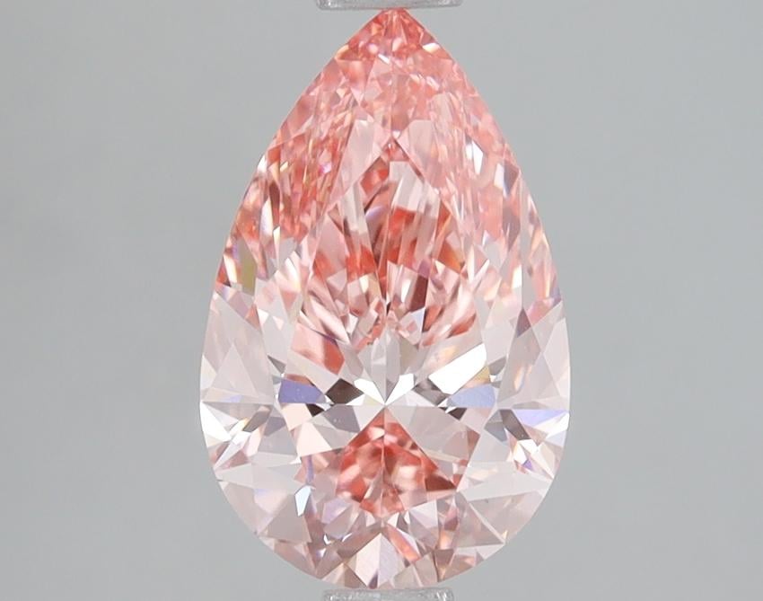 1.82 Ct. Fancy Vivid Pink Pear Lab Grown Diamond