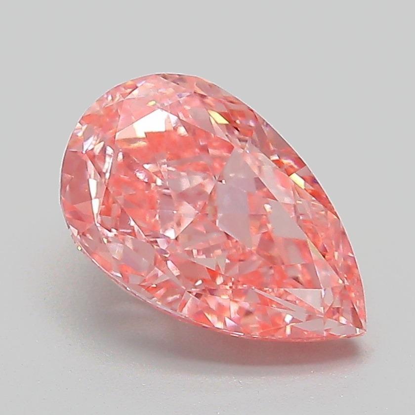 2.16 Ct. Fancy Vivid Pink Pear Lab Grown Diamond