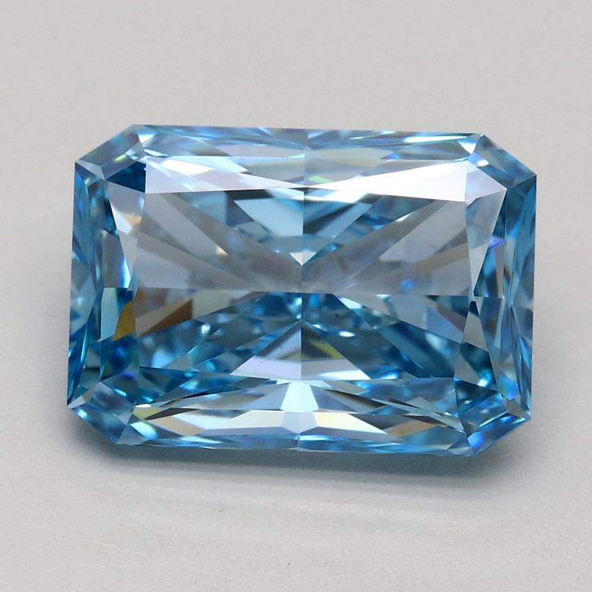 2.77 Ct. Fancy Vivid Blue Radiant Lab Grown Diamond