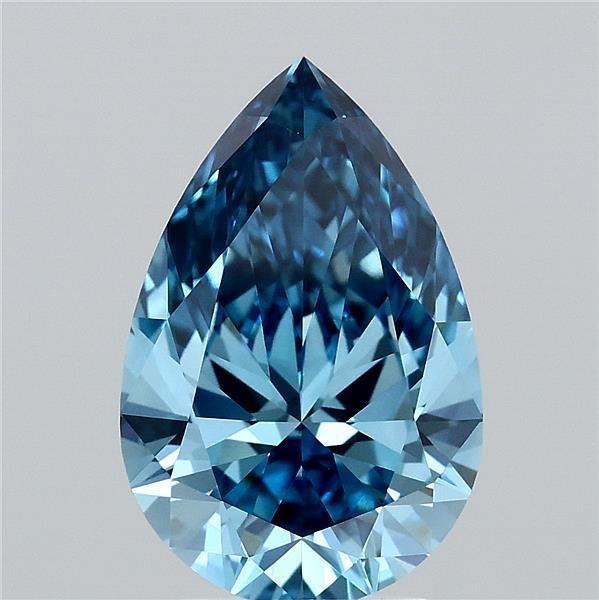 3.04 Ct. Fancy Vivid Blue Pear Lab Grown Diamond