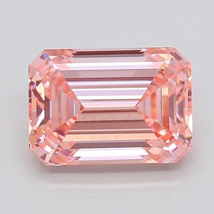 2.92 Ct. Fancy Vivid  Pink Emerald Lab Grown Diamond
