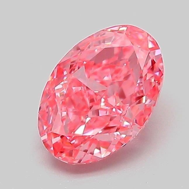 1.08 Ct. Fancy Vivid Pink Oval Lab Grown Diamond