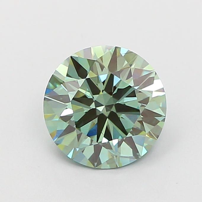 1.25 Ct. Fancy Vivid  Green Round Lab Grown Diamond