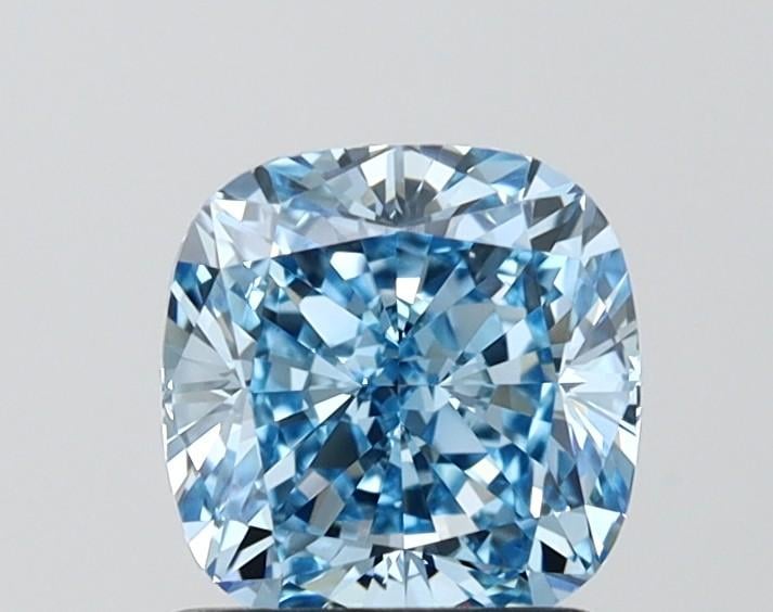 1.52 Ct. Fancy Vivid  Blue Cushion Lab Grown Diamond