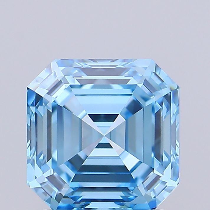 1.34 Ct. Fancy Vivid Blue Asscher Lab Grown Diamond