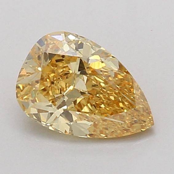 1.01 Ct. Fancy Vivid Yellow Pear Lab Grown Diamond