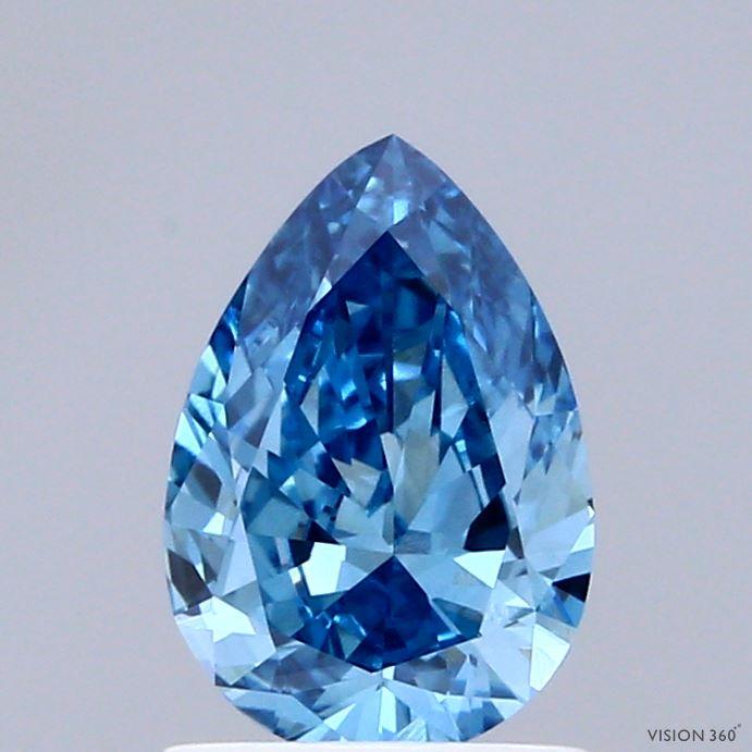 1.00 Ct. Fancy Vivid Blue Pear Lab Grown Diamond
