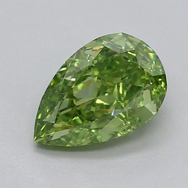 0.52 Ct. Fancy Vivid  Green Pear Lab Grown Diamond