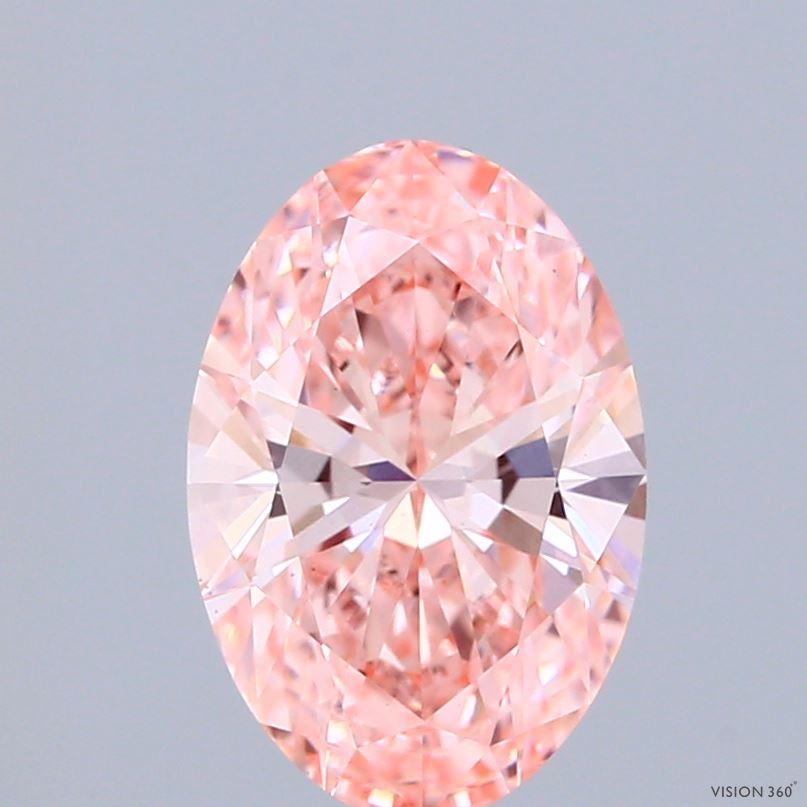 2.05 Ct. Fancy Pink Oval Lab Grown Diamond