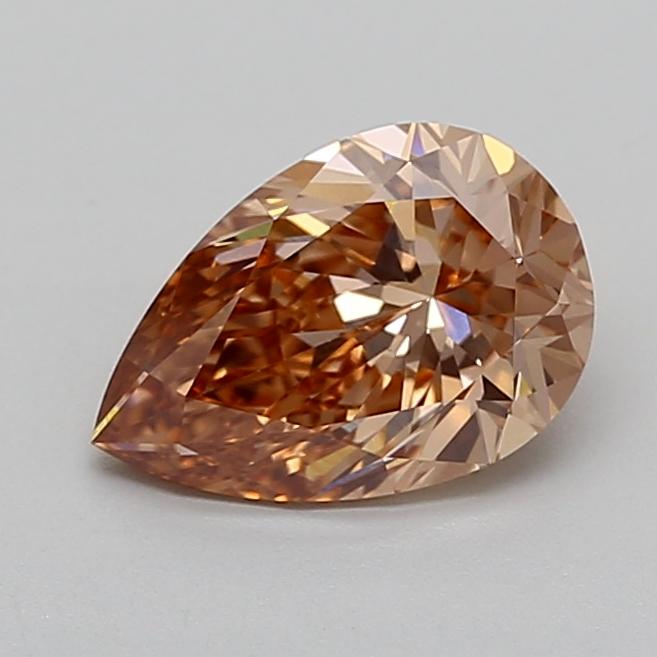 1.53 Ct. Light  Brown Pear Lab Grown Diamond