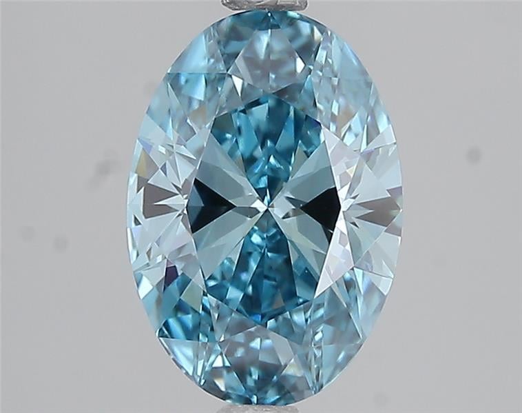 2.03 Ct. Fancy Vivid Blue Oval Lab Grown Diamond