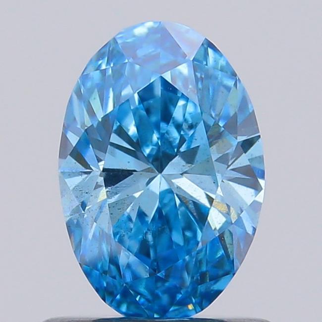 0.70 Ct. Fancy Vivid Blue Oval Lab Grown Diamond