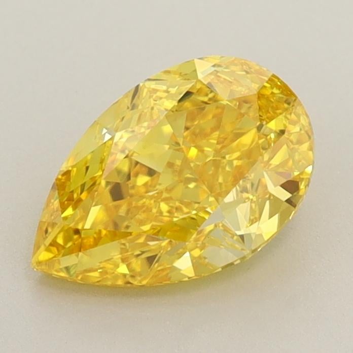 1.14 Ct. Fancy Vivid Yellow Pear Lab Grown Diamond