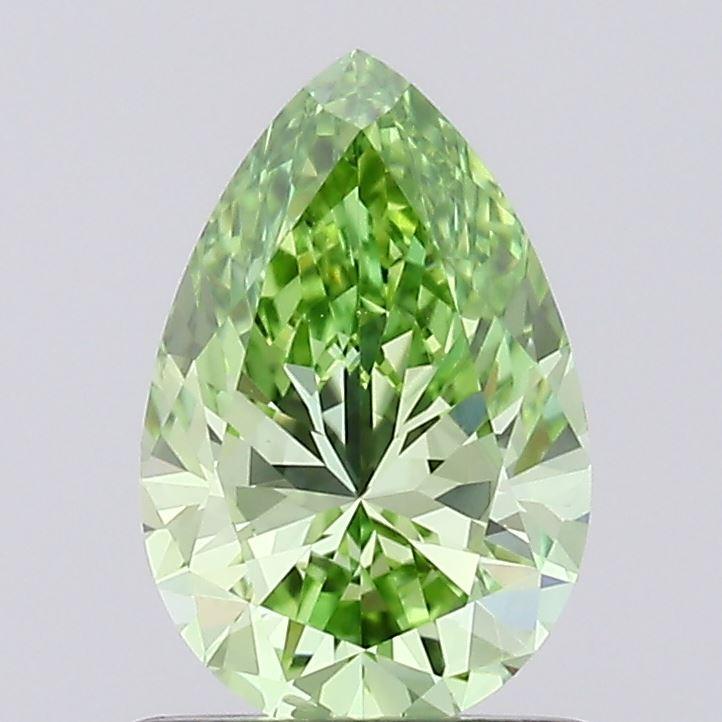0.78 Ct. Fancy Vivid Green Pear Lab Grown Diamond