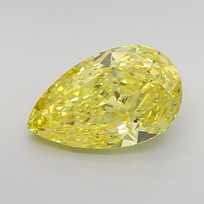 1.77 Ct. Fancy Vivid Yellow Pear Lab Grown Diamond