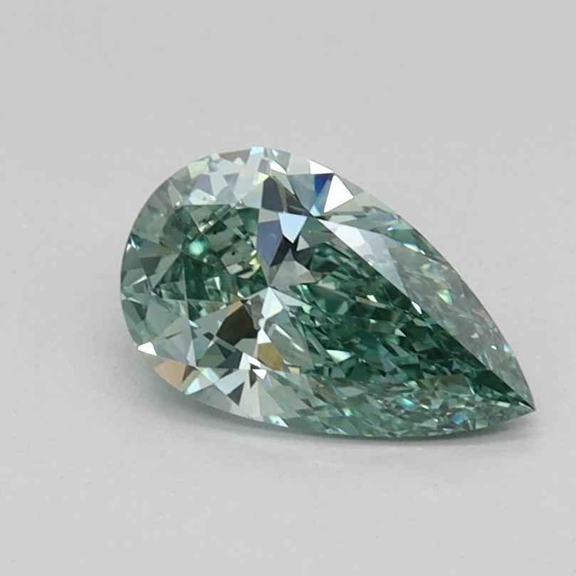 0.56 Ct. Fancy Vivid Green Pear Lab Grown Diamond