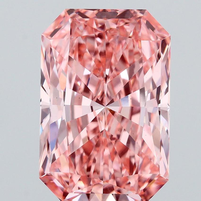 8.51 Ct. Fancy Vivid Pink Radiant Lab Grown Diamond