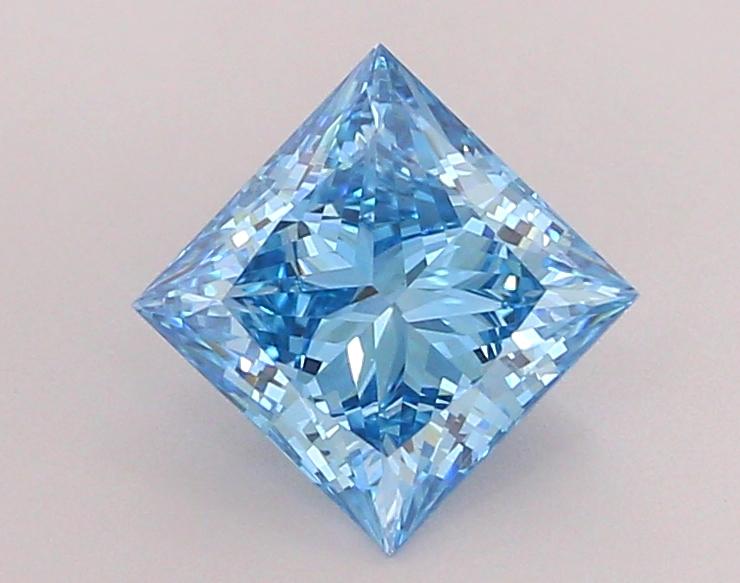 1.56 Ct. Fancy Vivid Blue Princess Lab Grown Diamond