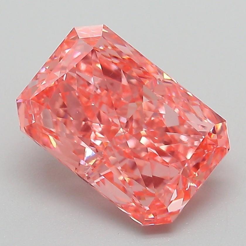 2.75 Ct. Fancy Vivid Pink Radiant Lab Grown Diamond