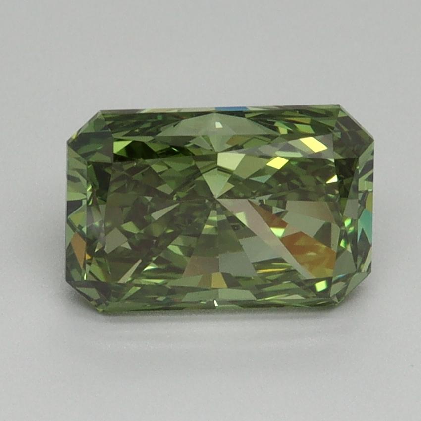 2.10 Ct. Fancy Vivid Green Radiant Lab Grown Diamond