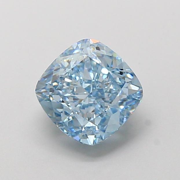 1.63 Ct. Fancy Vivid  Blue Cushion Lab Grown Diamond