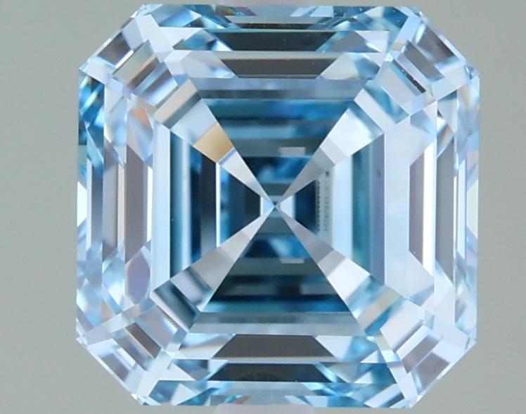 2.59 Ct. Fancy Vivid  Blue Asscher Lab Grown Diamond