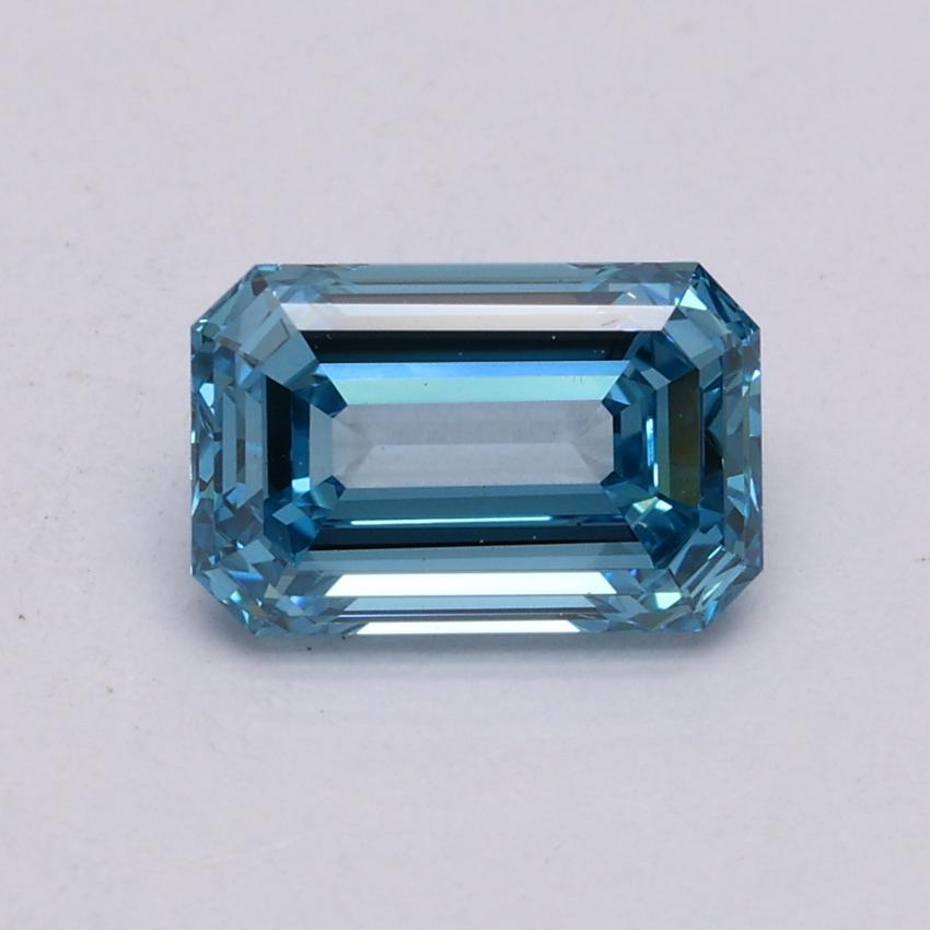 1.12 Ct. Fancy Intense Blue Emerald Lab Grown Diamond